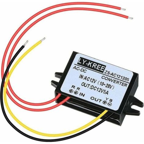 Wechselstrom 12V/24V auf Gleichstrom 12V 5A Abwärtswandler, IP68 wasserdichter Spannungsregler für Motoren