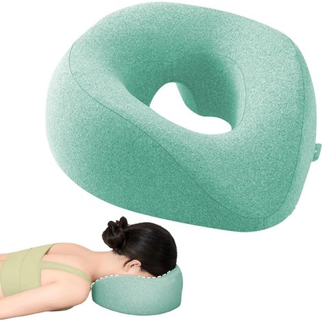 Oreiller Visage Massant Support Tête Ergonomique et Aéré Coussin Visage pour sur le Ventre pour Dormeur Latéral Récupération Piercing Bureau Maison (1/5)
