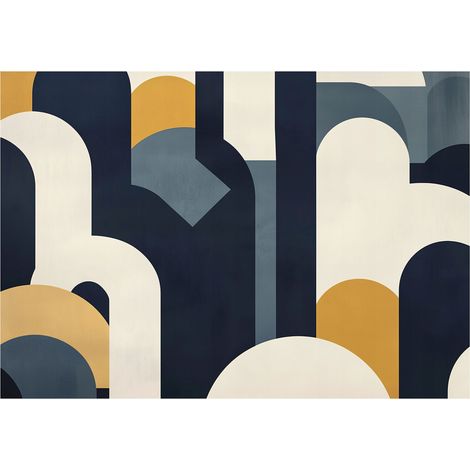 Papier peint panoramique abstrait art déco intissé 150x105 cm mural salon chambre petit format déco (1/5)