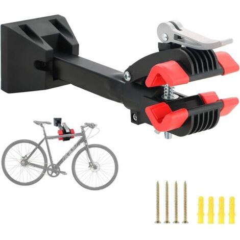 Support mural de réparation de vélos Support d'entretien pliable et robuste avec pince de serrage réglable pour différents types de vélos