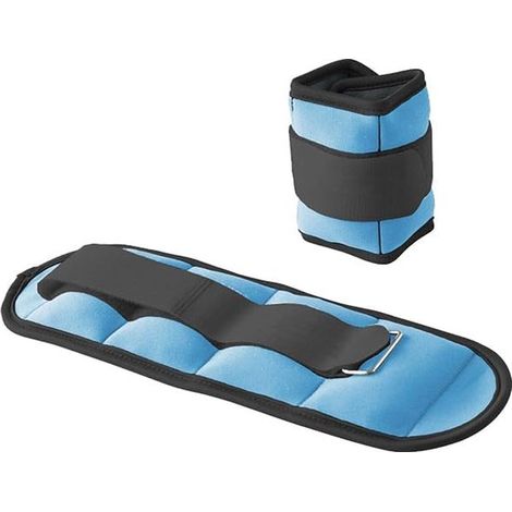 Gewichtete Knöchelbandagen und Handgelenkbänder, je 0,5 kg, verstellbar mit Klettverschluss, für Fitness, Yoga, Rehabilitation, Joggen und Aerobic (1/4)