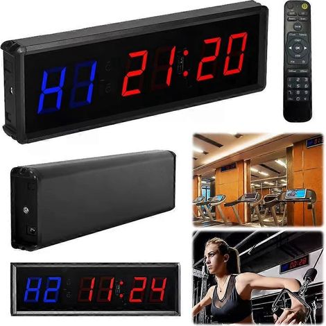 Minuteur de fitness portable, compte à rebours, télécommande, minuteur numérique, minuteur de fitness multifonctionnel, adapté à la boxe (USA). (1/4)