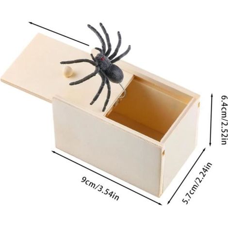 Jouet Farce - Araignée - Boîte Surprise - Réaliste - Caoutchouc - Décoration Halloween (1/4)
