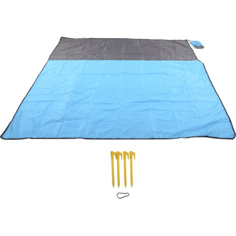 Tapis de plage respirant, pliable, léger et fixable, idéal pour pique-nique, camping et randonnée en extérieur. (1/5)