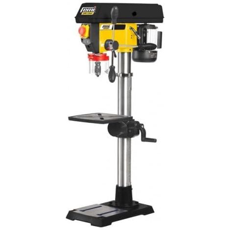 Perceuse à Colonne 16mm - Moteur 550W - 12 Vitesses 180-3000tr/min - Table Réglable/Inclinable 255x255mm - Étau et Mandrin Auto Inclus