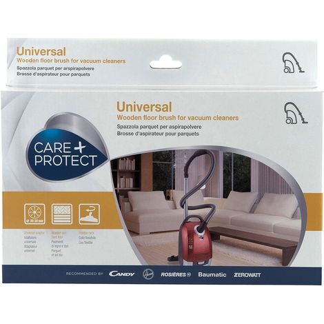 CARE + PROTECT Spazzola Aspirapolvere per Parquet, con Adattatore Universale, per Pavimenti Duri e di Legno, Collo Flessibile, Professionale (1/4)