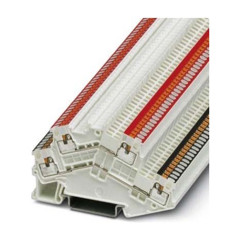 PHOENIX CONTACT PTTBS 1,5/S WH/U-BK/O-RD LOT DE 50 BORNES D'ÉTAGE DOUBLES BLANC 0,14 MM² - 1,5 MM² SECTION TRANSVERSALE 3,5 MM D