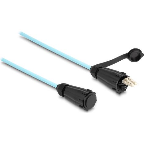 Delock 87889 cable de fibra Óptica lc duplex a lc duplex con tapa protectora om3 multimodo ip68 resistente al polvo y al agua, 2 (1/3)