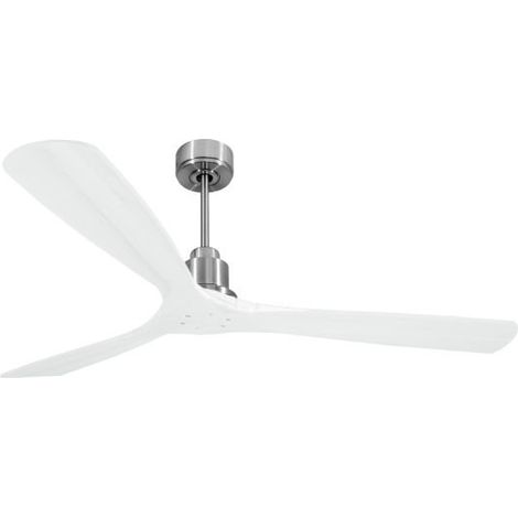 Tenerife de KlassFan - Super destratificateur et ventilateur DC 166 cm Chrome pales bois blanc sans Lumière 30 à 60 m² (1/5)