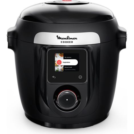 Multicuiseur connecté Moulinex Cookeo CE952810 6L – 9 modes de cuisson – 150 recettes préprogrammées – Cuisson sous pression et vapeur