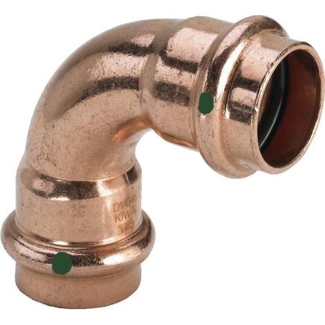 Viega – Coude cuivre à sertir 90° femelle femelle ø15 – Raccord plomberie – Fixation à sertir – Pour installations en milieu humide