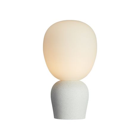 Buddy Globe Lampe de Table Coquillage, Verre Opale, Interrupteur sur Cordon 1x G9