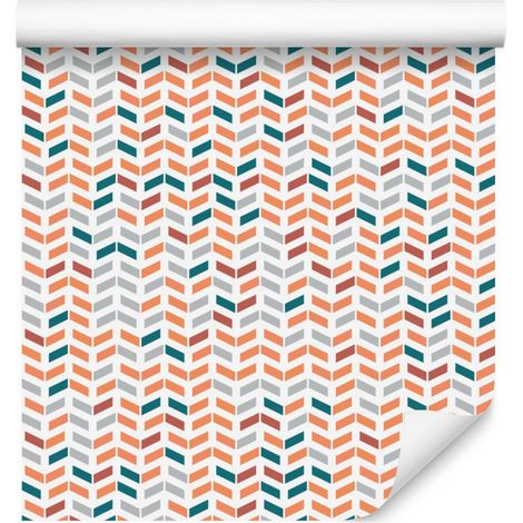 Papel pintado geométrico y estampado de colores para salón y dormitorio, 50x1000 cm. (1/5)