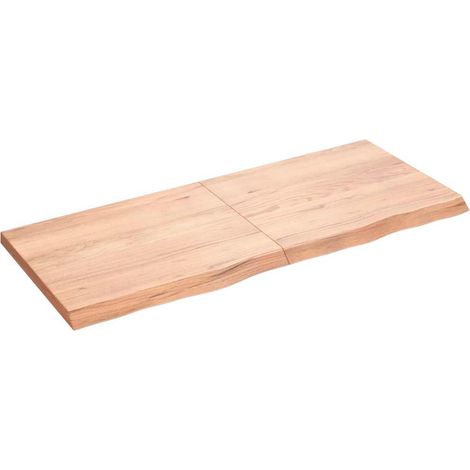 vidaXL Estante pared madera roble tratada marrón claro 120x50x(2-4) cm (1/5)