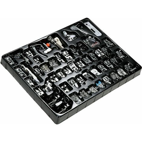 royaluxe - 52pcs Kit de pieds-de-biche pour machine à coudre professionnelle compatible avec machine à coudre à tige basse (pour Brother/Babylock/New Home/Singer/Janome/Kenmore, etc.)