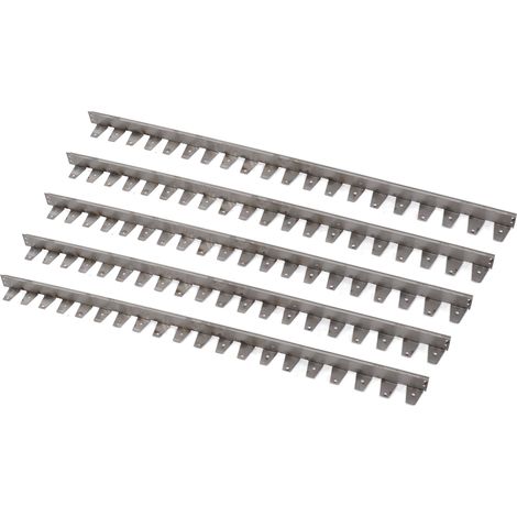Kit de bordure de jardin en acier inoxydable 201 (10 pièces) pour fleurs, pelouse et cour, 50 x 50 x 1 mm (1/5)