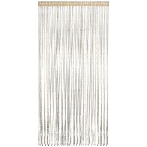 Rideau de perles, rideau de fil crypté en perles de cristal, rideau de porte à pompons pour placard, rideau de porte pour décoration intérieure à suspendre 1 x 2 m / 39 x 79 cm (champagne) (1/5)
