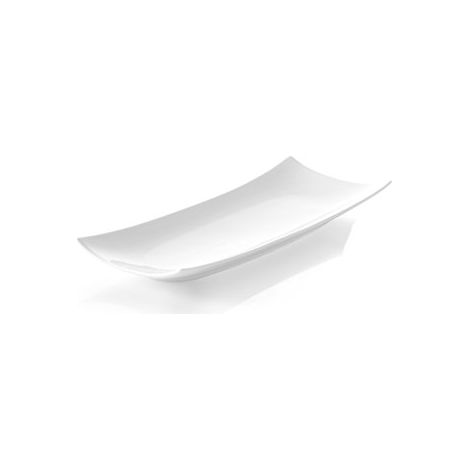 Vassoio decorativo rettangolare BARKA 352x146mm porcellana bianca - Hendi 785553 (1/3)