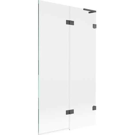 Mexen Lunar L paroi de baignoire 2 volets droite 100 x 150 cm, transparent, gris canon brossé - 897L-100-100-66-00-P (1/5)
