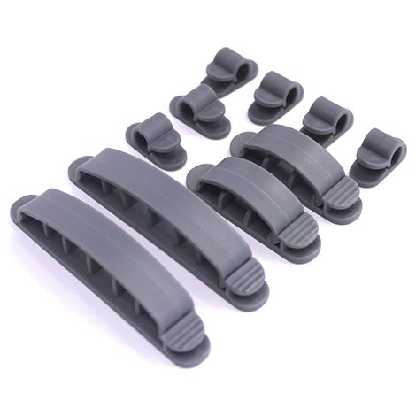 ORION91 Pack 10 Clips Organizadores de Cable Autoadhesivo Nine&One para Auriculares y Ordenador - Ref.11180 NineandOne