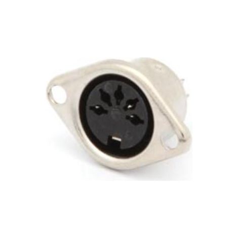 FICHE DIN FEMELLE 5 BROCHES. POUR CHASSIS CA086 RI915 (1/2)