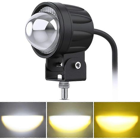 Projecteur de travail LED NLpearl 12V 24V 30W, projecteur moteur, feux de route/croisement, phare de conduite, feu antibrouillard LED blanc/jaune, lampe auxiliaire de voiture, 1 pièce (.313) (1/5)