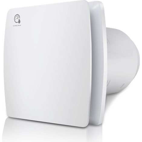 Randaco Ventilatore per bagno - Ventilatore per radiatore - Ventilatore a parete - Timer 150 mm - Feuchtesensor - Mit Rückflussleitblech