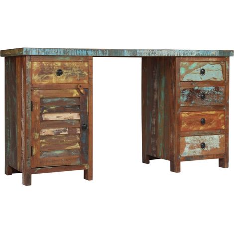 Maison Exclusive - Schreibtisch Altholz Massiv 140x50x77 cm