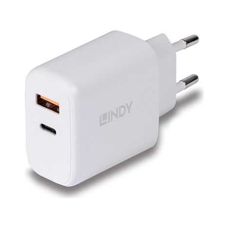 Caricabatterie CA rapido universale Lindy 73424 bianco (70 caratteri) (1/5)