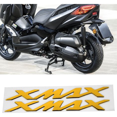 Paire de protections de réservoir d'essence avec autocollants logo XMAX pour Yamaha X-MAX 125 250 400 jaunes (1/5)