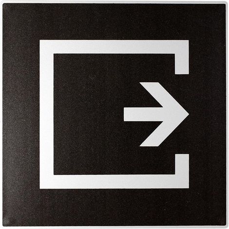 Plaque de porte Sortie - Europe design 200x200mm - 4280080