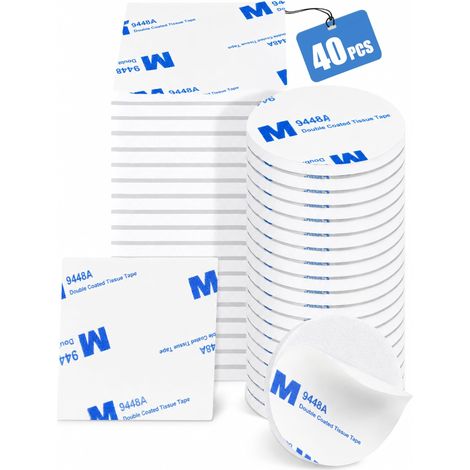 40 Pièces Adhésif Double Face Extra Fort, Mousse Autocollant Tampon (1/5)