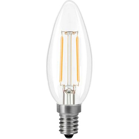 Ampoule LED 2W 2700K blanc chaud culot E14, ampoule candélabre, équivalent 20W, filament transparent, style vintage (1/5)