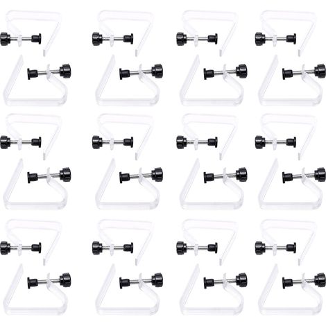 Lot de 24 pinces à nappe réglables en plastique robuste pour table de pique-nique, mariage ou fête en extérieur (1/5)