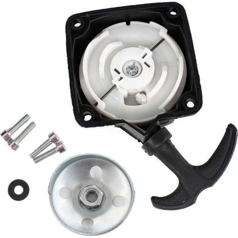 Ersandy Rückstoßstarter und Starterplatte für 2-Takt-Freischneider/Erdbohrerpumpe, 30 cm³ bis 50 cm³, 67 mm Achsabstand (1/4)