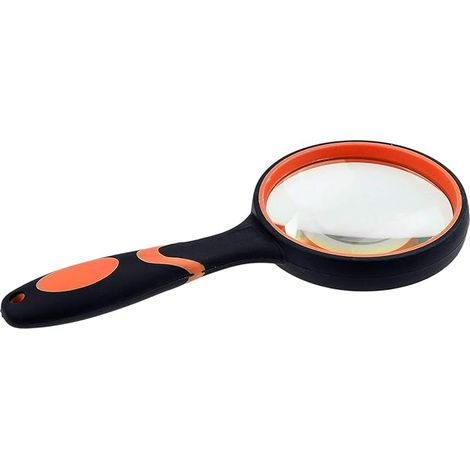 8X Portable Reading Magnifier - 75MM Magnifying Glass - Soft Grip - Use for Science, Reading, Insect and Plant Watching (1/5)