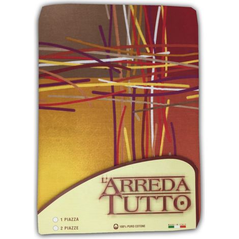 TELO ARREDO COPRITUTTO GRAN FOULARD COPRILETTO COPRIDIVANO TESSUTO KIOTO ARANCIO 2 PIAZZE