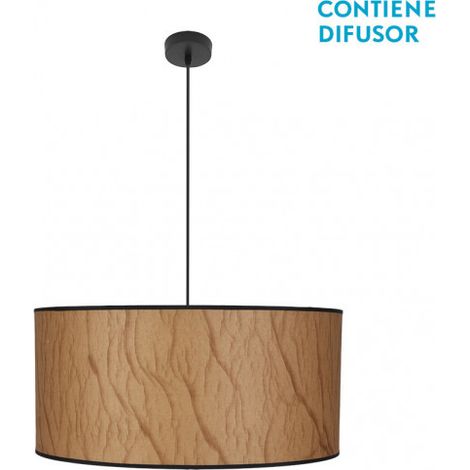 FABRILAMP AKUNADECOR Dimmbare Pendelleuchte Modell Papyrus 3xe27 Pergament/schwarz