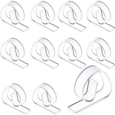 12 pinces à nappe en plastique transparent (1/5)