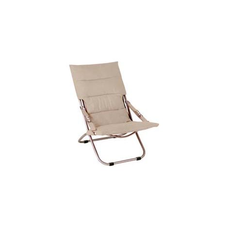 POLTRONA ACCIAIO PIEGHEVOLE ECRU cm.50x94x63h. VETTE