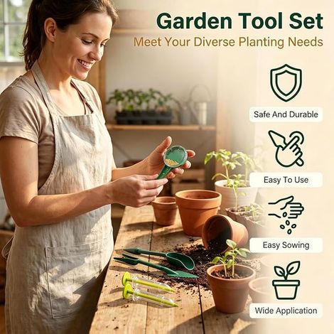Mini Precision Seeder Manual Seeder Seeder Sowing Tool for Small Seeds, Vegetables and Flowers - for Gardening and Growing Plants (1/3)
