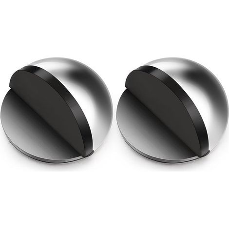 Selbstklebender Türstopper für den Boden – Oval – Edelstahl – Halbmondförmig – Schutz für Hartböden und Glastüren – Typ B (1/5)