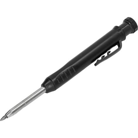 Mechanisches Schreinerbleistift-Set mit integriertem Anspitzer, 2,8-mm-Minen, Schwarz (1/5)