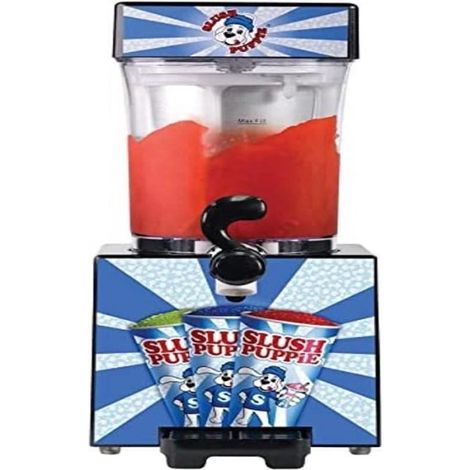 Machine à Granité - Slush Puppie - 1L - Noir - Fabrication rapide en 20 min - Sirops en option