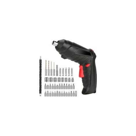 Tournevis électrique sans fil, rechargeable, perceuse électrique rotative pour travaux de bricolage à la maison, noir (1/5)
