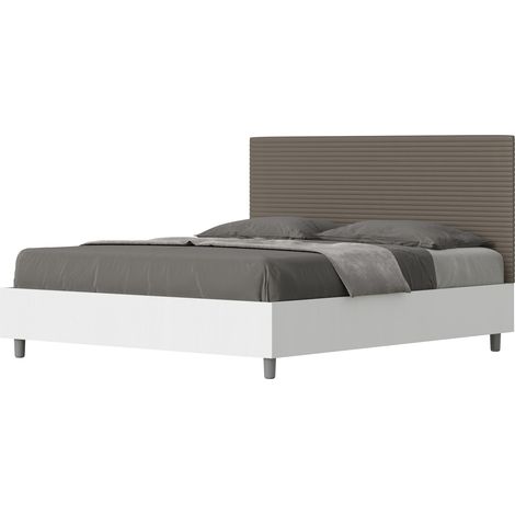 Letto Matrimoniale 160x200 cm Senza Rete Level Cappuccino (1/4)