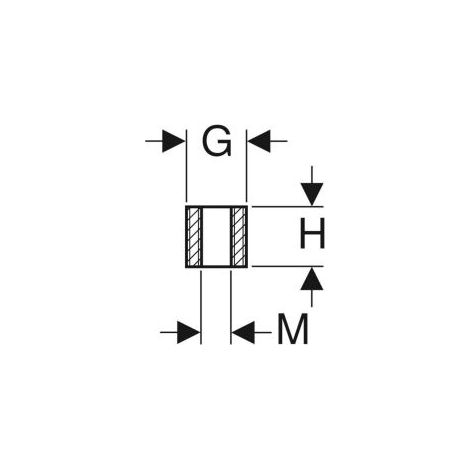 Mamelon de réduction GEBERIT G.1/2' - 362.842.26.1
