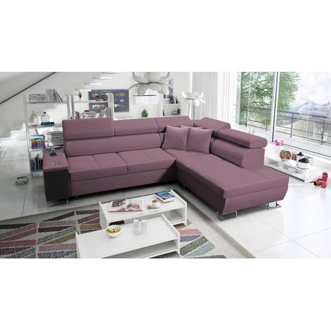 Multifunktionaler Eckschrank MORENA VII, Uttario Velvet Violett Rechts (1/5)