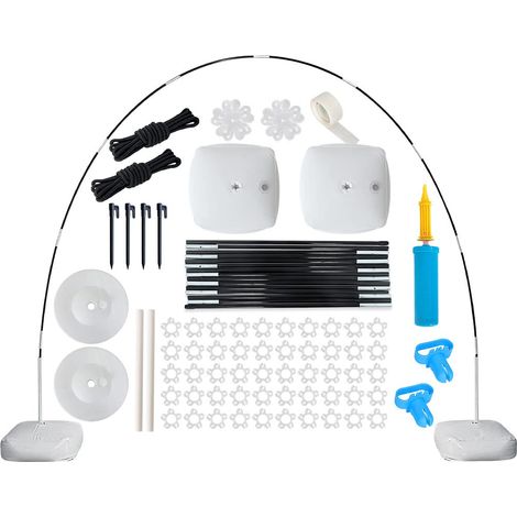 Kit d'arche de ballons, 2,7 m de haut et 3 m de large, support réglable pour arche de ballons avec base remplie d'eau pour fête prénatale, mariage, anniversaire, remise de diplôme, fournitures de fête (1/5)