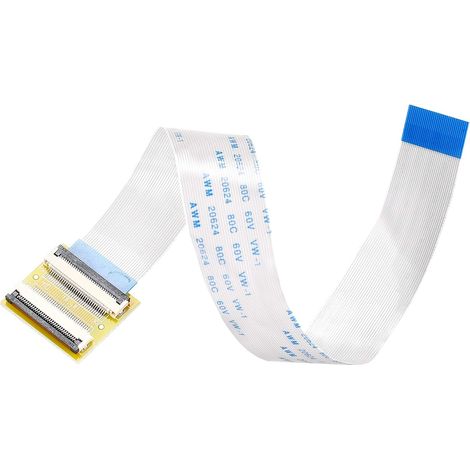 Flexible Plat Câble (A Type) et Retourner pour Monter Extension Adaptateur Kit 32 Broche 0.5mm Pas 200mm FFC pour LCD TV Voiture Audio Lecteur DVD Portable (1/5)